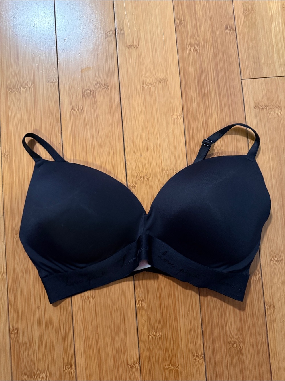 PINK Victoria's Secret Black Seamless Padded Bra